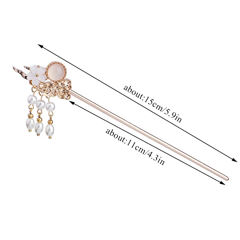 Vintage Chinese Style Hanfu Hair Stick Women Metal Glaze Hair Fork Hair Chopsticks Hairpin Woman Hair Jewelry Accessories