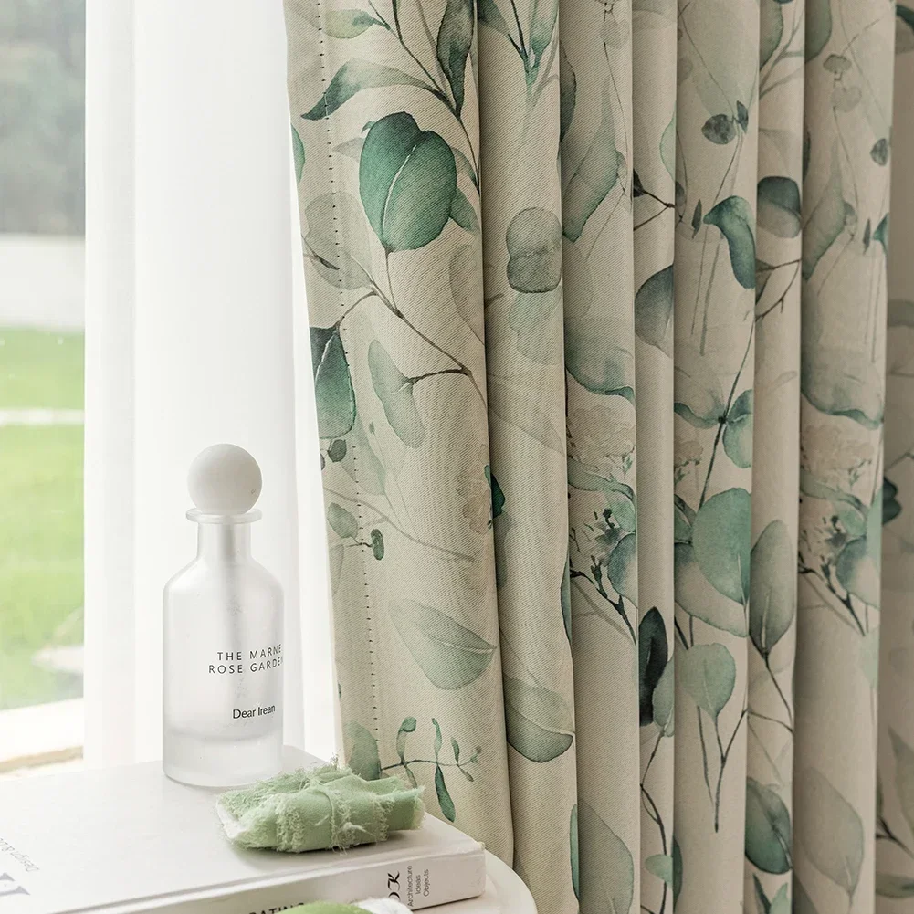 NAPEARL Village Style Printed Curtain Window Shading Floral Curtain for Living Room Bedroom Home Decor 1PC