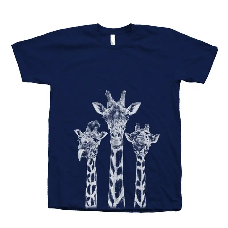 Giraffe Tshirt, Mens T-shirt, Unisex T-shirt, Screen Print, Crew Neck, Animal Shirt, White T-shirt, Short Sleeve, Gift for Dad