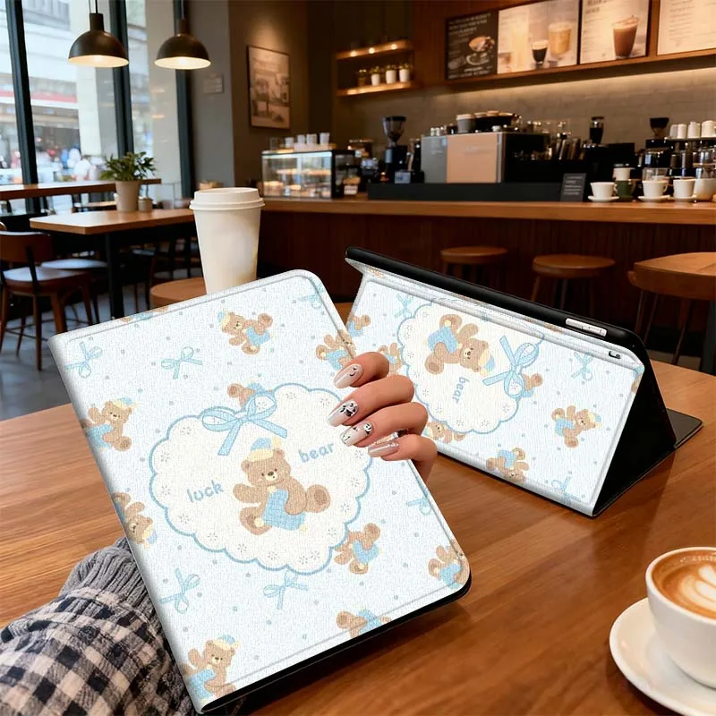 

Blue cartoon bear puppy For Lenovo Pad Tab Legion Xiaoxin Y900 Y700 K10 M10 P11 3rd Pro GT Plus Gen Cover Tablet Case