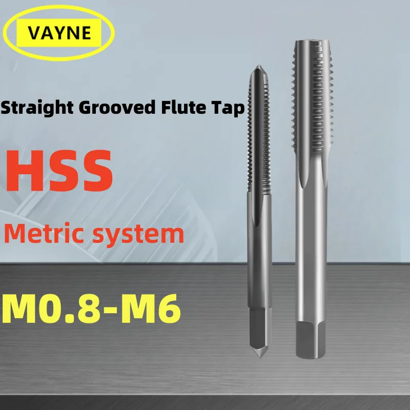 

1PCSHSS Metric /Fine Straight Grooved Flute Tap M0.8M0.9M1.1M1.9M2.3M2.6M3.5M4M4.5M5M5.5M6M6.5 X 0.75 0.35 0.4 1 Right Hand taps