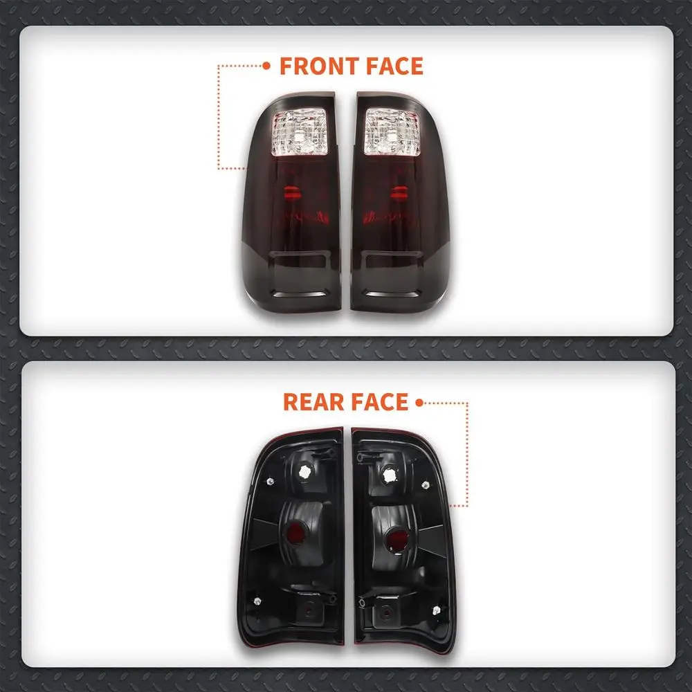 مصابيح خلفية بديلة ملونة باللون الأسود لأضواء الفرامل 2008-2016 Ford F-Series Super Duty F250-F550 #5