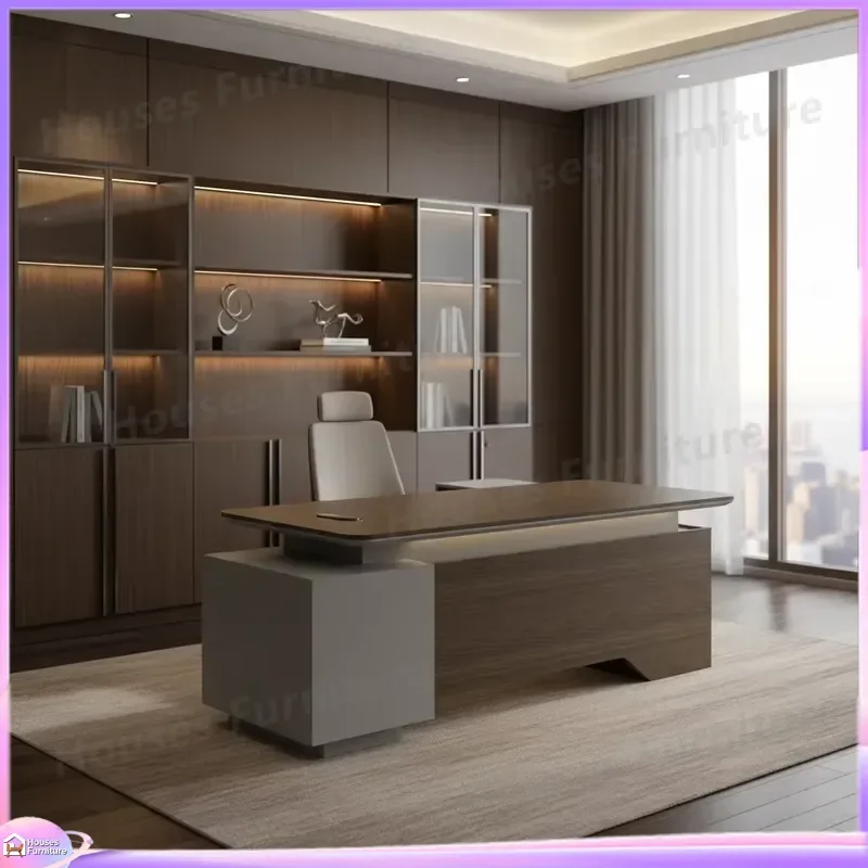 Modern Luxury CEO Office Desk Executive Manager Table New Design Boss Workstation Computer Writing Desk Furniture for Home
