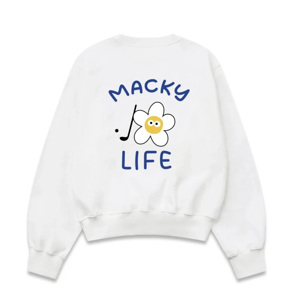 MACKY GOLF 2024 Y2K Clothing Korean New Women\'s Pullover Spring and Autumn Fashion Golf Wear Women\'s Golf Sweatshirt Goth Bts