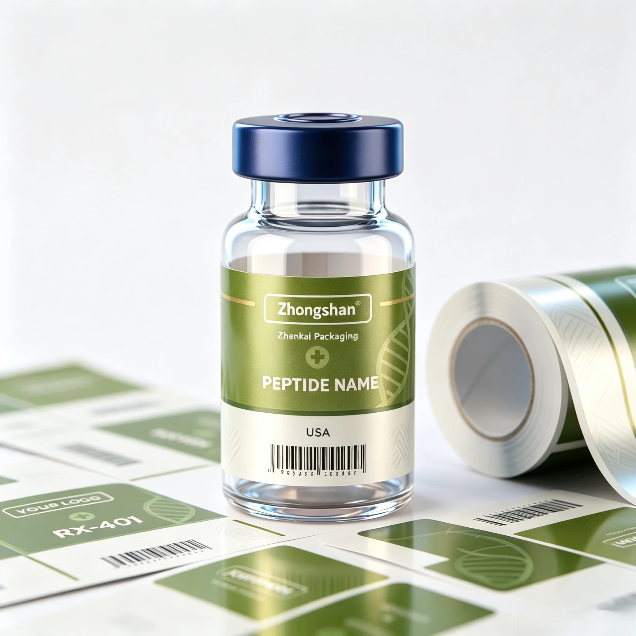 ฉลากขวดเปปไทด์หรูหราแบบกำหนดเอ - Luxury Skincare Labels บทวิจารณ์และราคา