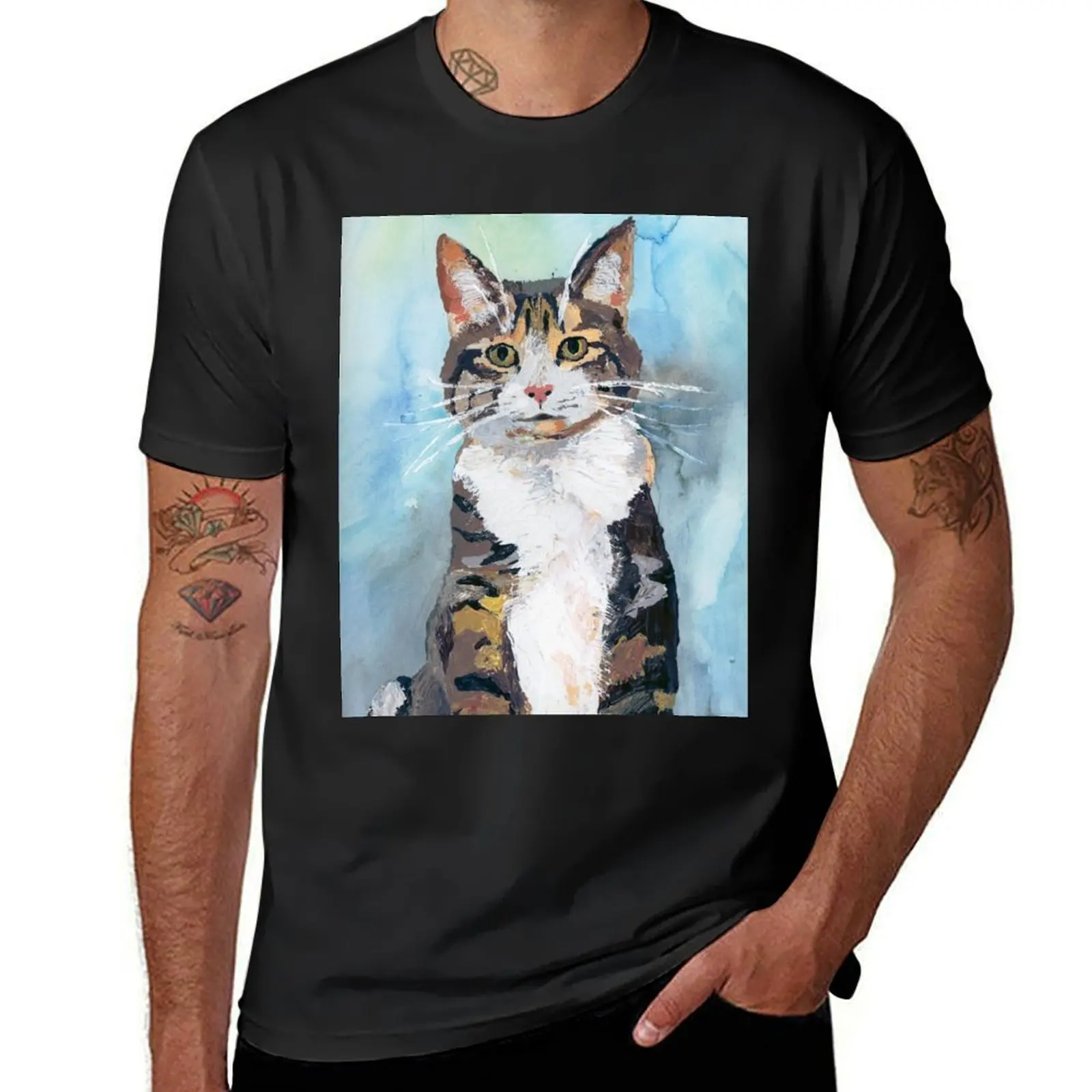 

Brown Tabby Cat T-Shirt man clothes Aesthetic clothing graphics vintage graphic tee men clothes