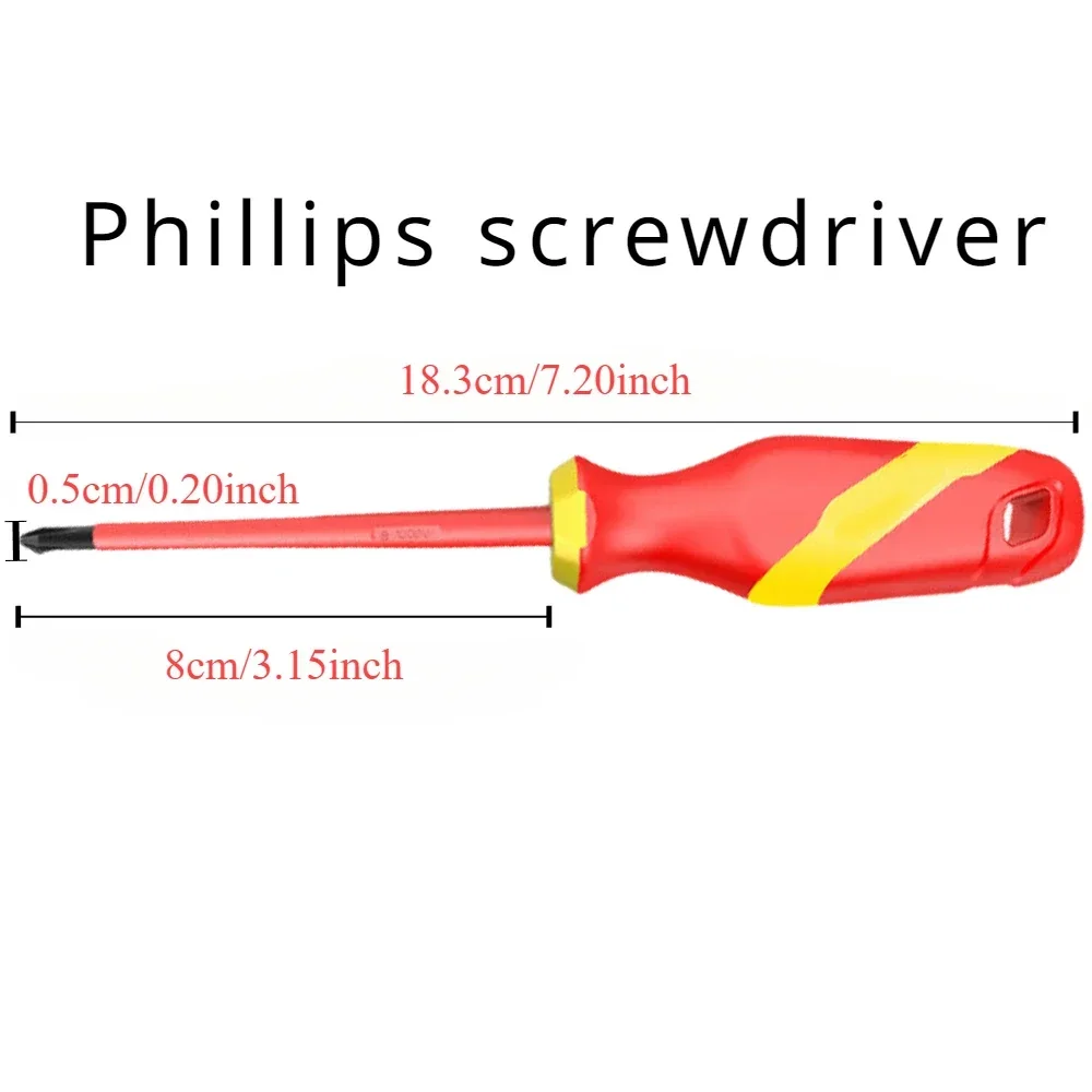 Phillips Screwdriver with Magnetic Insulation Slotted Screwdriver Electrician Repair Tools Hand Tools