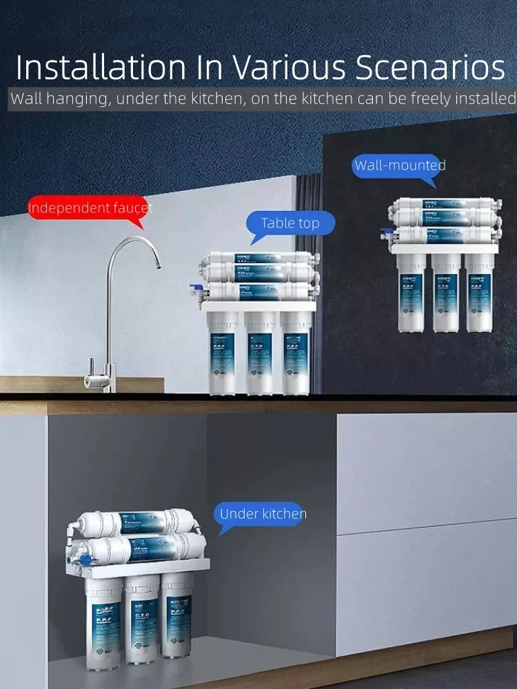 

New Water Filter System 3+2 5 Stages Drinking Water Filter System Purification for Home Kitchen with Filter Cartridge Kit Tap