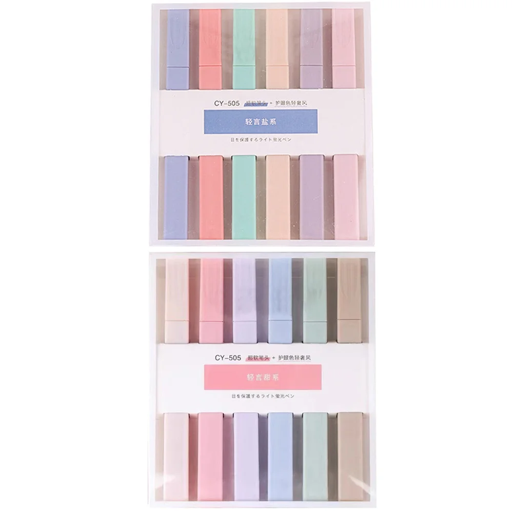 12pcs Fluorescent Pens Water-Based Ink Long-Lasting Color For School Office Study Multi-Function Highlighter Pen Portable Book