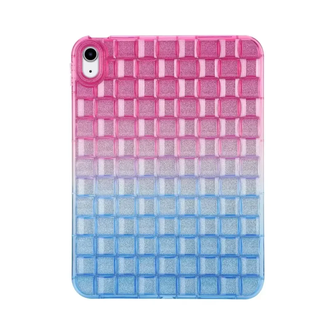 サムスンギャラクシータブa7lite 8.7 t220 a8 10.5x200 s6 lite 10.4 p610,アクリルtpu,角氷,グラデーションカラーのグリッターケース