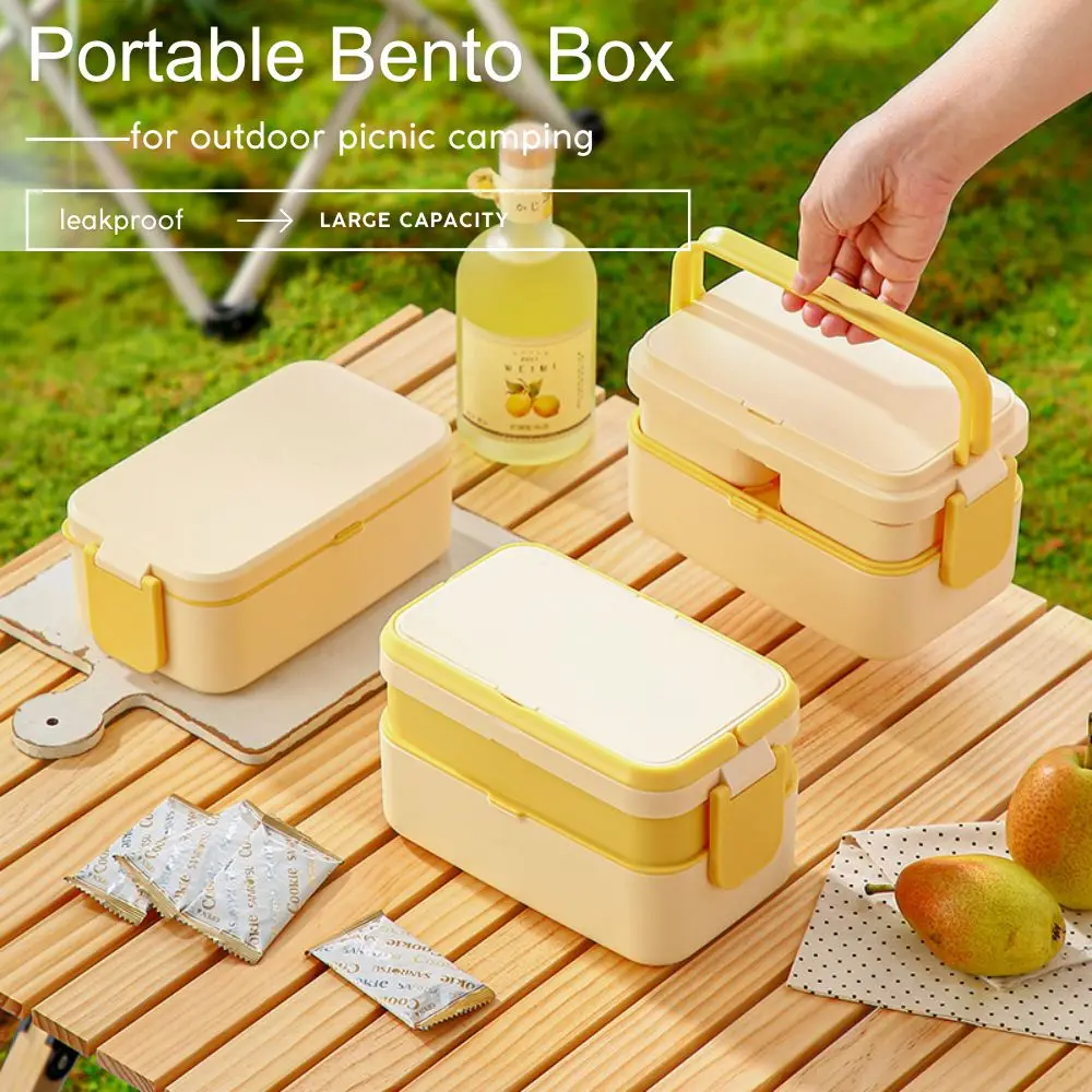 

Portable Bento Box for Outdoor Camping Picnic, Fruit Snacks Food Storage Container,Lunch Box for School Kids,Microwave Safe