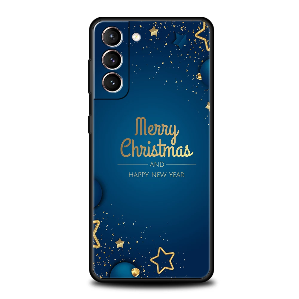 삼성 갤럭시 S24, S23, S22, S20, S21 FE 울트라, S24, S23, S10, S10E, S9, S8 플러스, 5G 휴대폰 커버 가방, 겨울 메리 크리스마스 휴대폰 케이스
