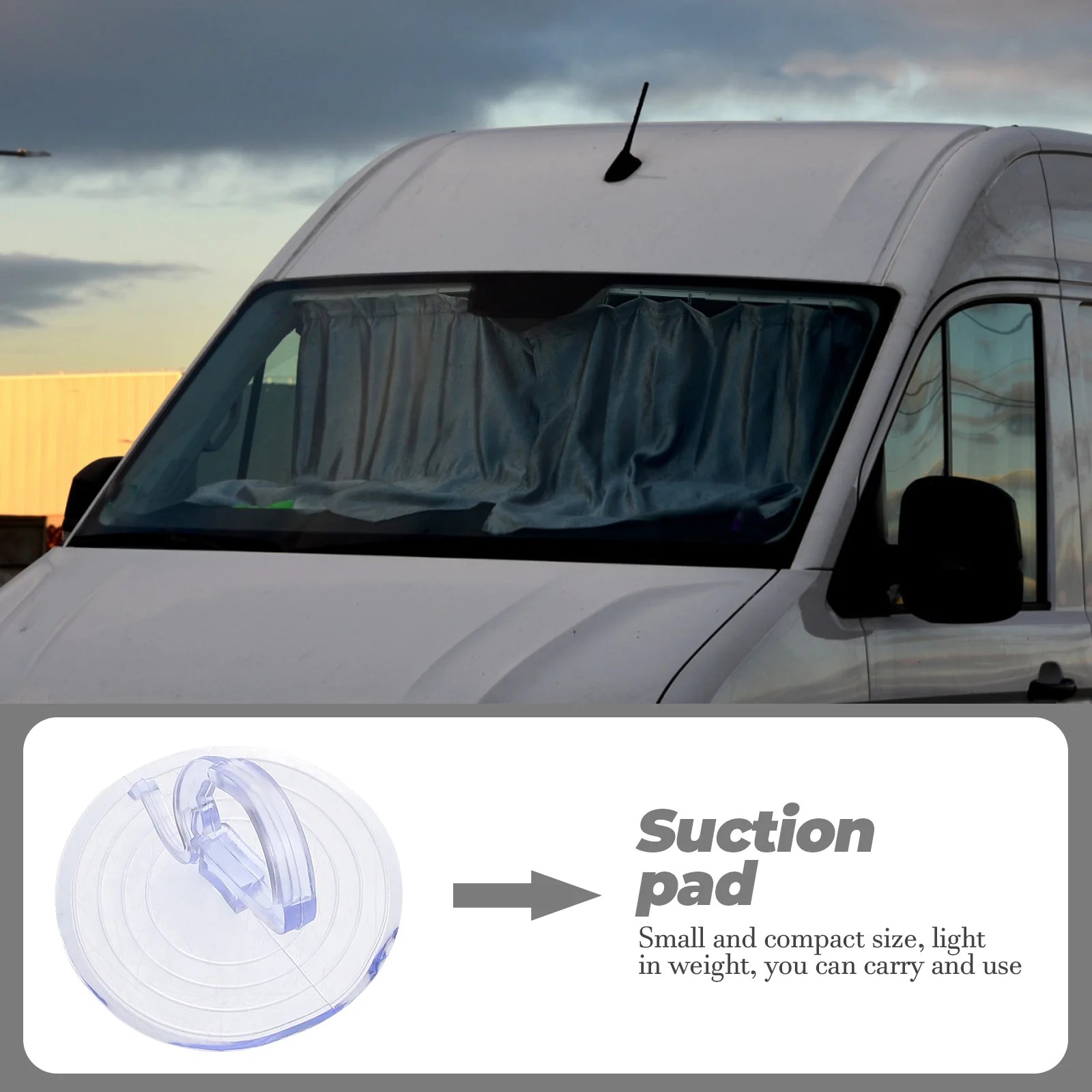 

100 Pcs 35mm Transparent Sunshade Cups Strong Adhesive Car Visor Indoor Window PVC Plastic Small Size for Glass