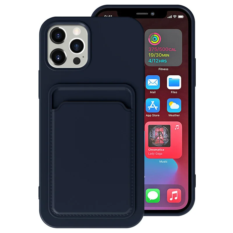 Telefoon Hoesje Voor Iphone 16 Pro Max Case Iphone 12 Mini Tpu Frosted Zachte Beschermhoes Iphone 14 Card Pocket 15 Plus