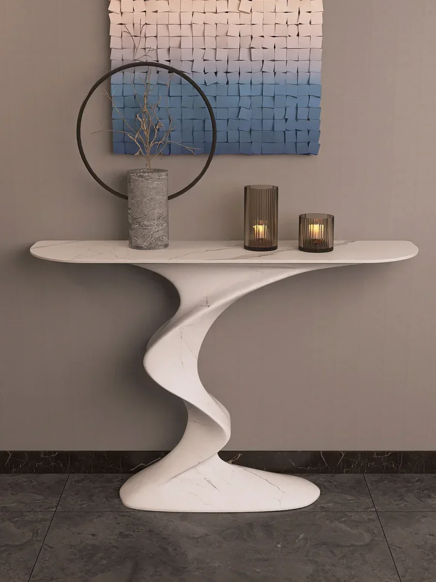 

Asmt56 New Chinese welcome pine entrance table Italian light luxury designer recommended corridor art entrance entrance table en