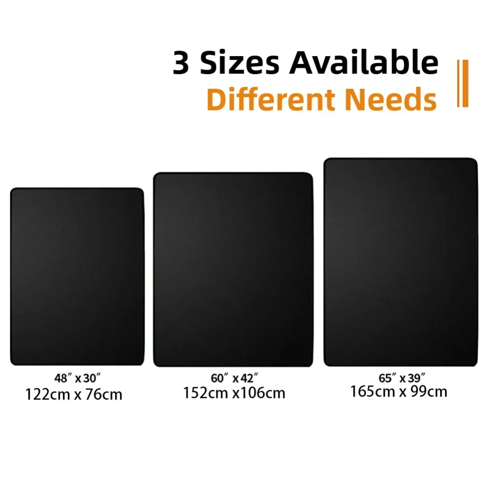 

Barbecue Fireproof Mat Flame Retardant Outdoor Stove Mat Heat Resistant For Barbecue Grill Deck Patio Lawn 122x76cm