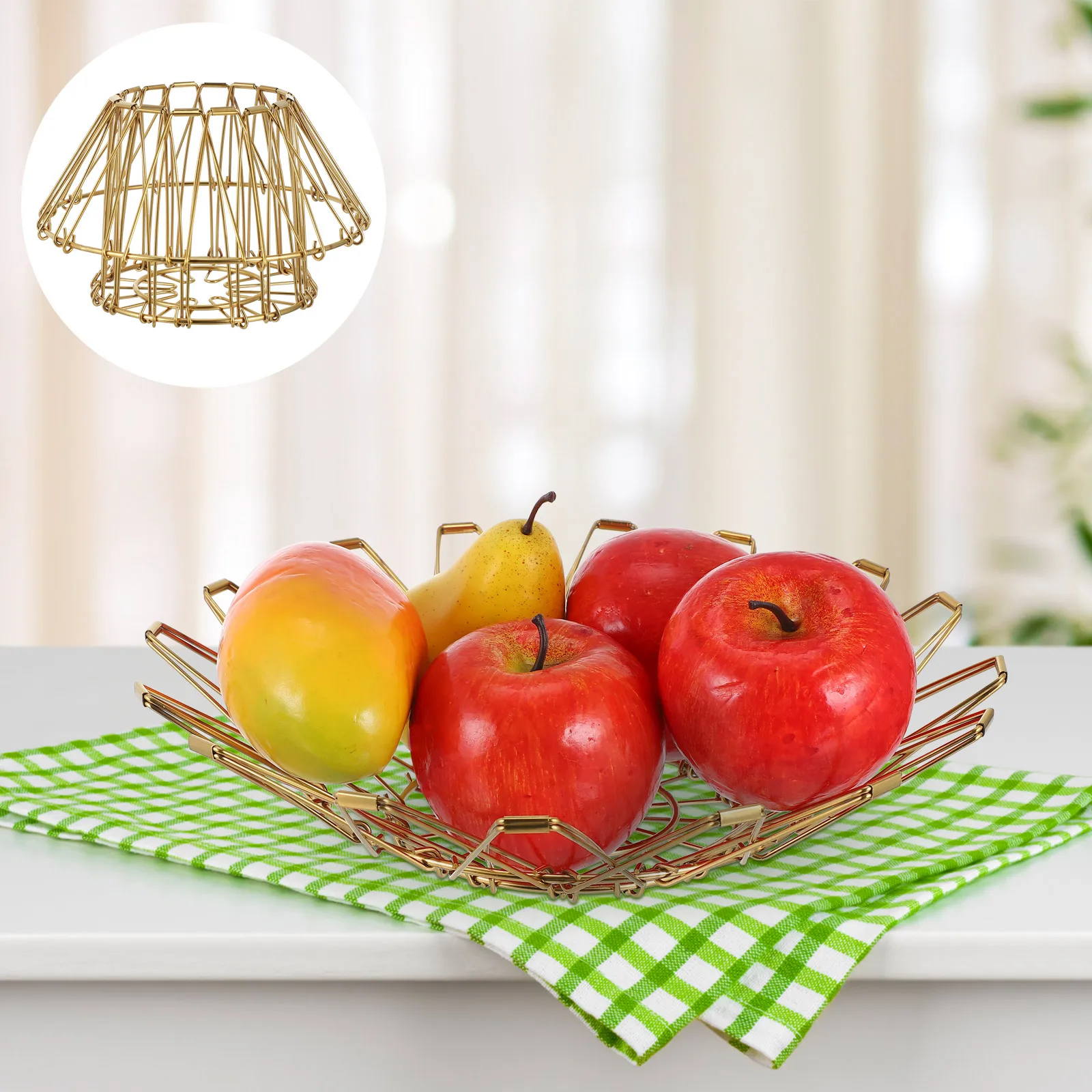 

Stainless Steel Draining Basket Medium Size Colorful Kitchen Fruit Vegetable Storage Baskets Sink Strainer Large Capacity Modern