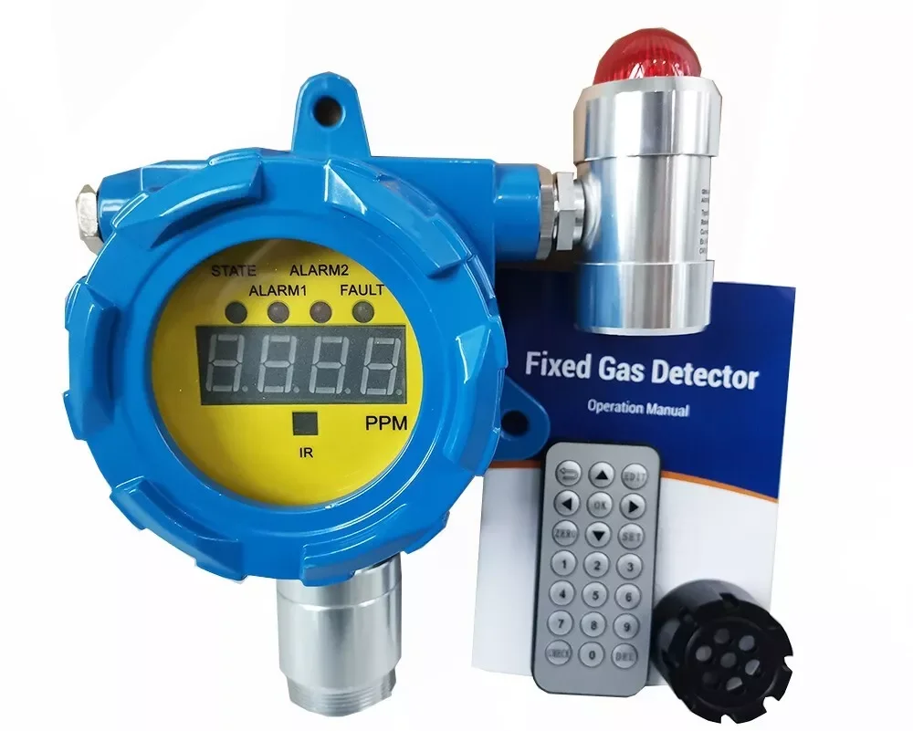 Fixed CO Carbon Monoxide Gas Detector Carbon Monoxide CO Gas Detector 0-1000ppm Resolution 1ppm L-alarm 50ppm H-alarm 150ppm