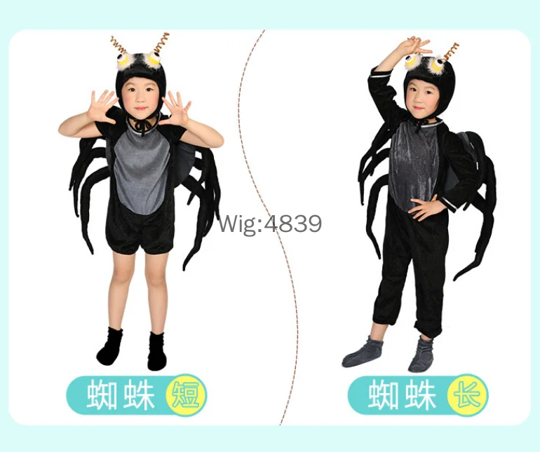 Bambini Ragazzi Ragazze Animale Ragno Costume Cosplay Bambini Cartoon Animale Performance Costume Halloween Party Cosplay Tuta Abiti