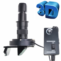 Lapsun 2D 3D 20X-180X 10A Monocular C-Mount Video Stereo Zoom Lens for Industry Microscope USB HDMI Camera Working Area