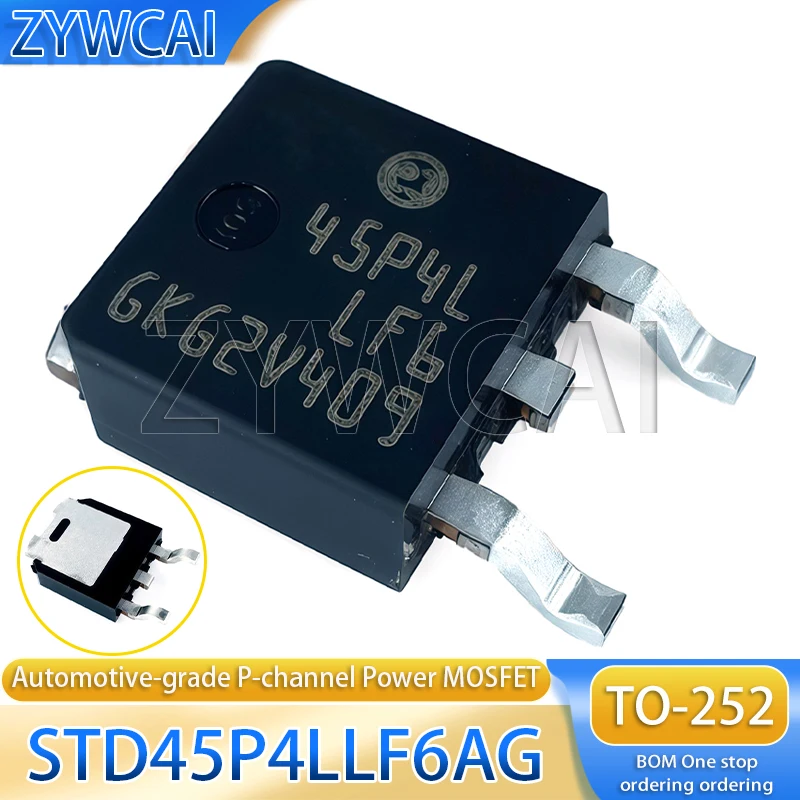 5PCS STD45P4LLF6AG TO-252 Code 45P4L LF6 Automotive Grade Single P-channel 40V50A Field Effect Transistor