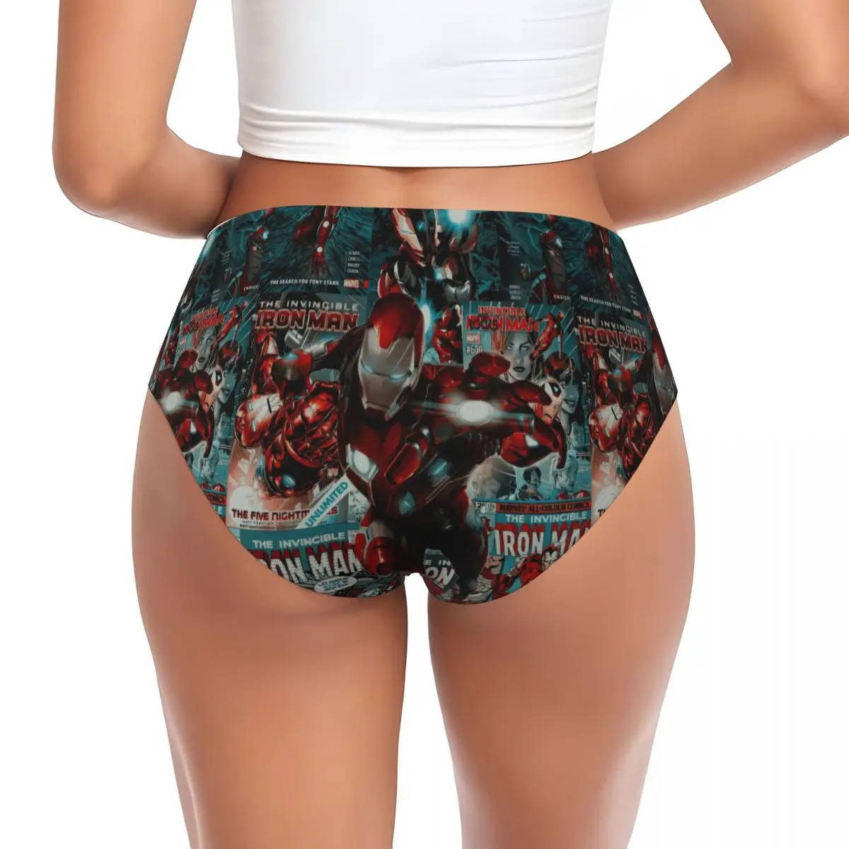 Custom Iron Man Movies Poster Brief Panties Womens Stretch Underwear