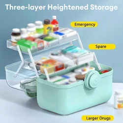 3 Layers Medicine First Aid Kit Box Large Capacity Pill Cases Organizer Family Emergency Pharmacy Storage Container Box