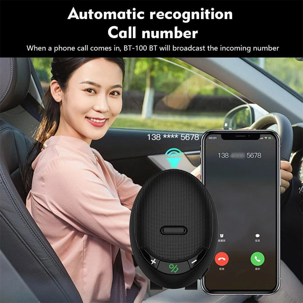 Car Kit Bluetooth Smart Bluetooth Memory Hand-free  Seamless Switching Automatically Shut Down Compatible with Variety Devices