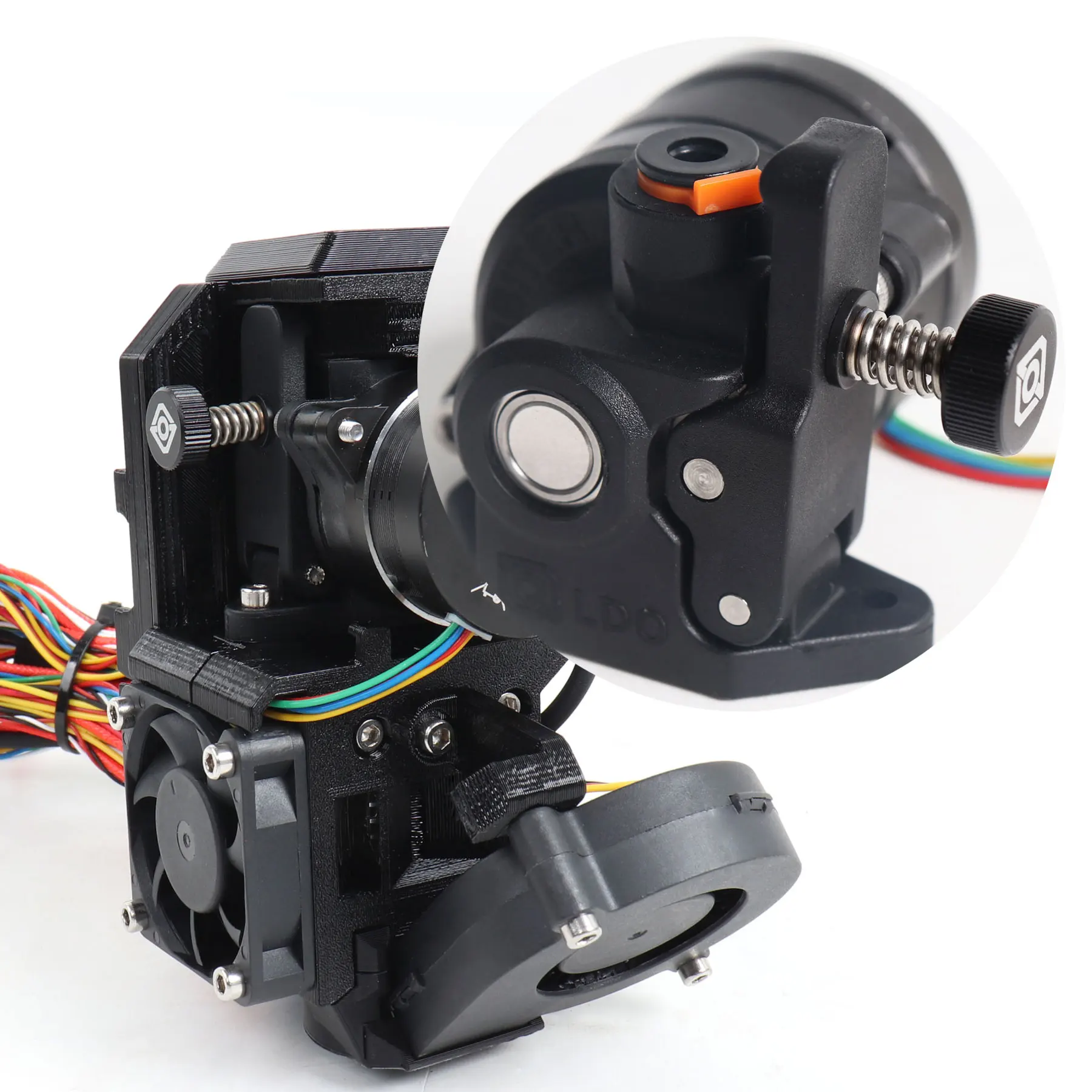 Blurolls ZOrbiter V2.0 Extruder for Prusa I3 Bear MK3 MK3S MK3S+ V6 Hotend with Original LDO Orbiter 2.0 Extruder 4010 Sunon Fan