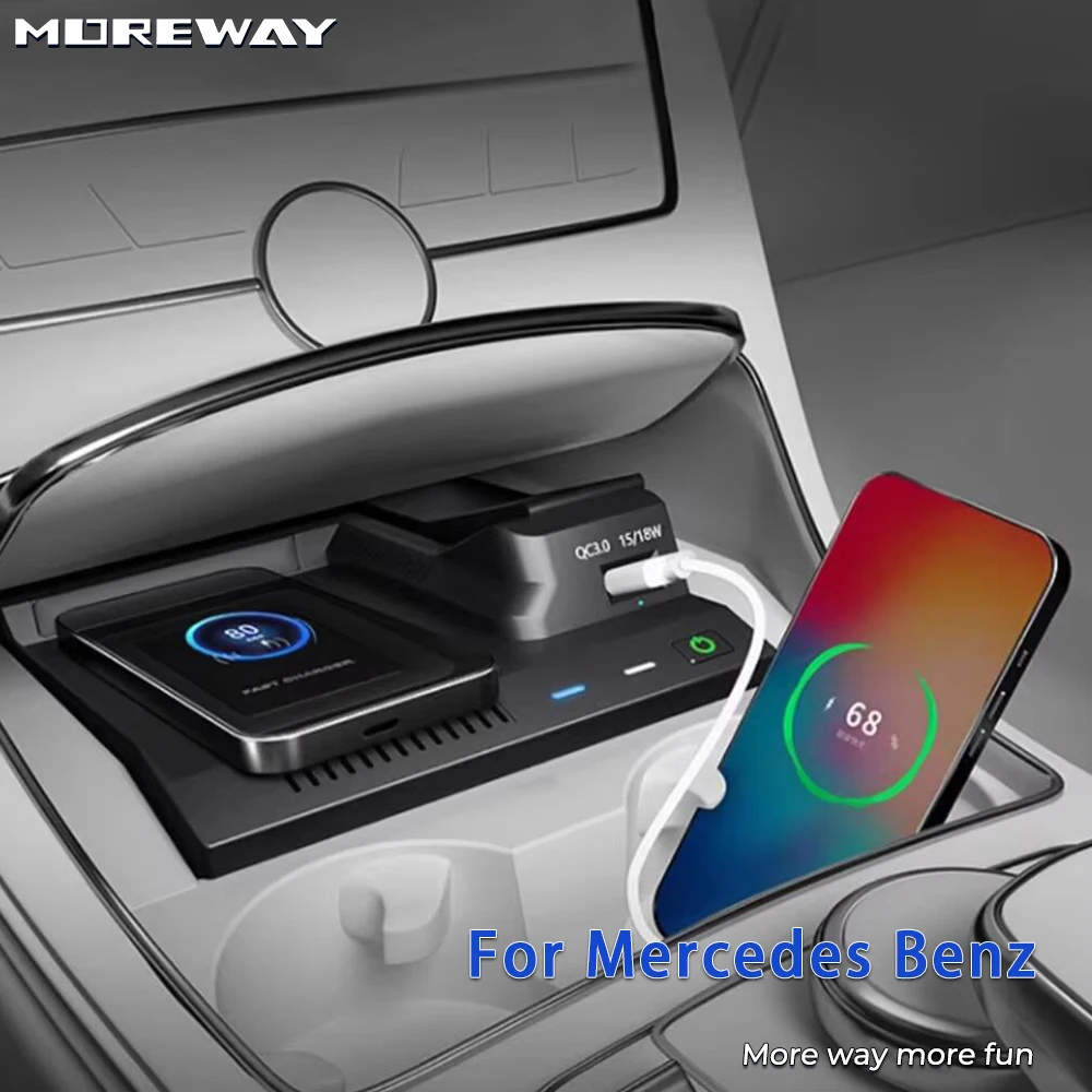 

Wireless Charger For Mercedes Benz W205 C43 C63 For AMG GLC43 GLC63 X253 C /GLC-Class Phone Holder USB Charging Car Accessories