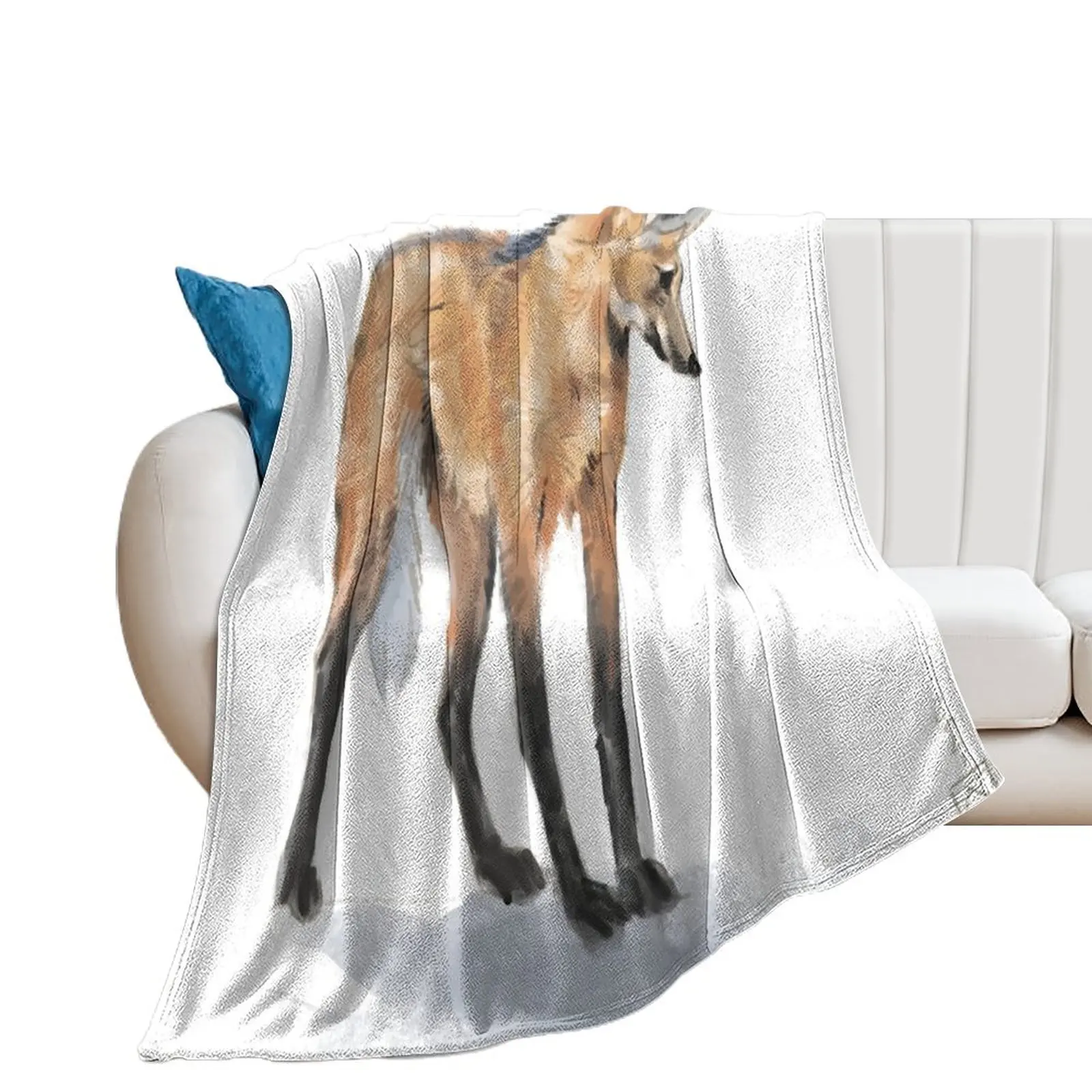 

Maned wolf Throw Blanket Shaggy Moving Luxury Blankets