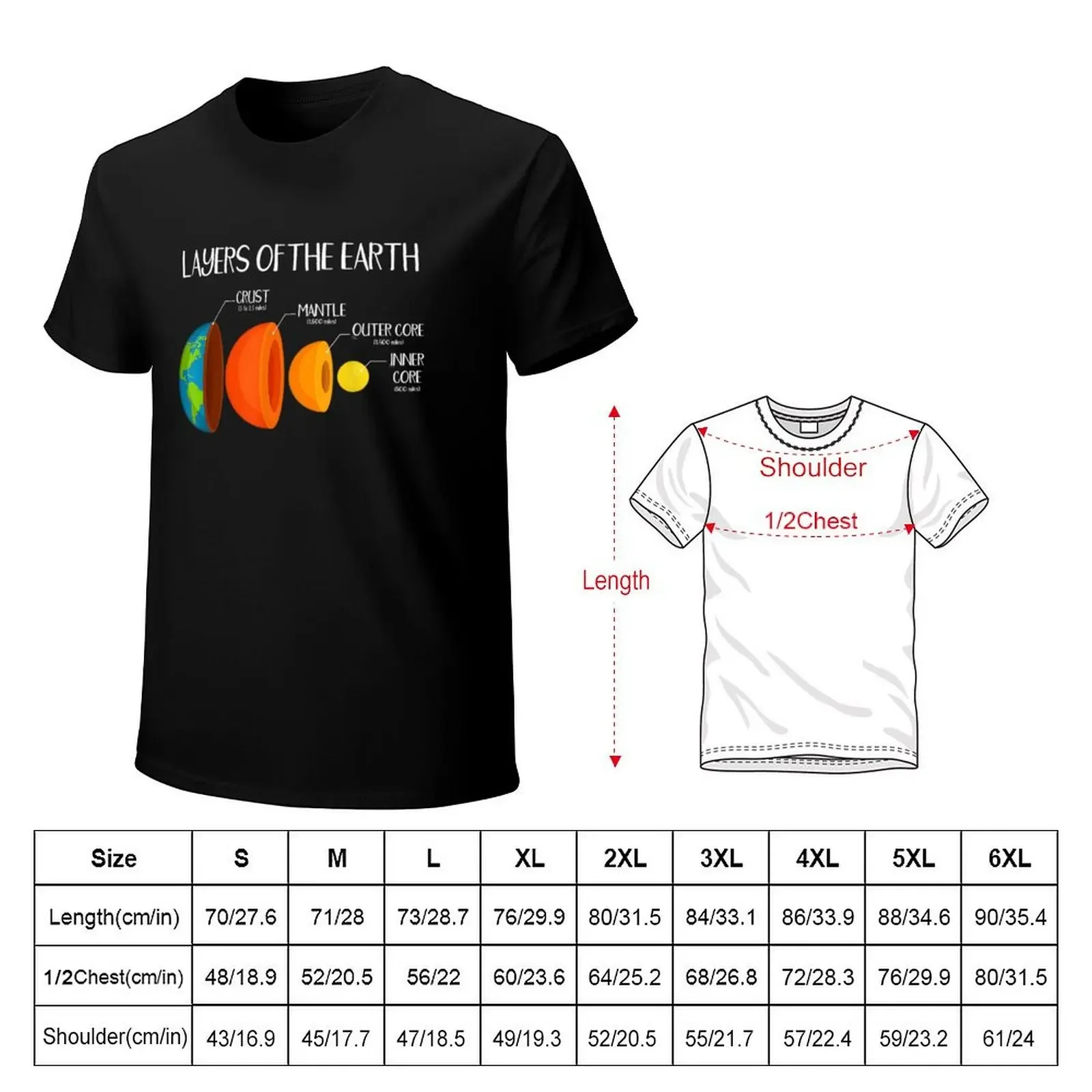 Earths Crust Art Layers Of The Earth Science T-Shirt basketball graphic tees shirts graphic boys animal print shirts men