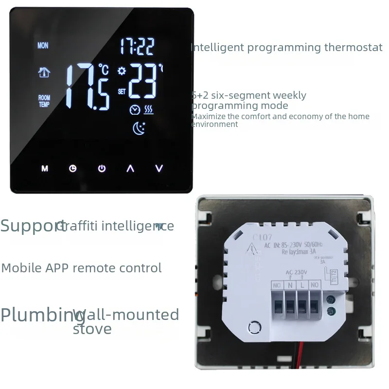 Factory Graffiti SmartphoneWiFiRemote Thermostat LCD Wall-Hanging StoveME81HThermostat3A