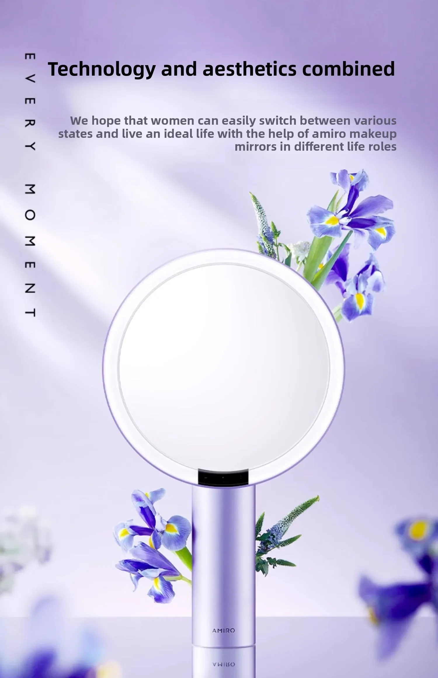 Smart makeup mirror led vanity mirror desktop beauty mirror birthday gift with light