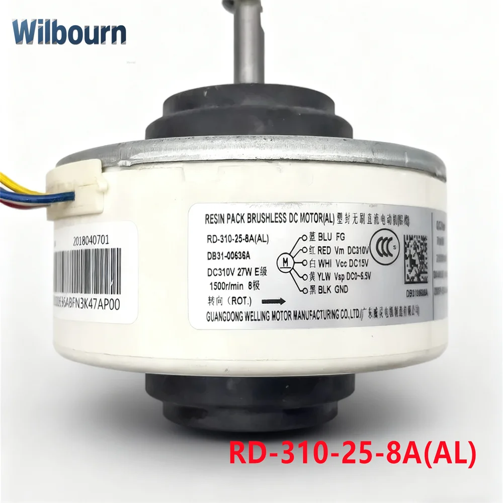 RD-310-25-8A(AL) DC310V 27W 1500r/min Nuovissimo motore ventola DC per condizionatore d'aria Samsung DB31-00636A Parti del condizionatore d'aria