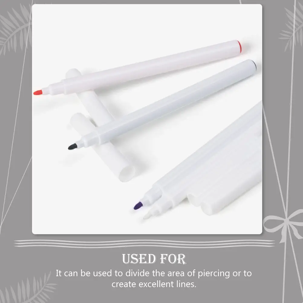 4 قطعة قلم تحديد الجلد برأس واحد أداة فنان الوشم ذات طرف رفيع للوضع الدقيق في علاجات التجميل أقلام تحديد الجلد