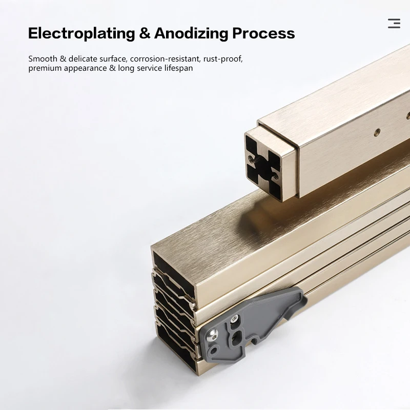Hidden Single Leg Multi-Section Retractable Dining Table Slide Rail Extension Folding Hardware Drawer Type Sideboard Kit