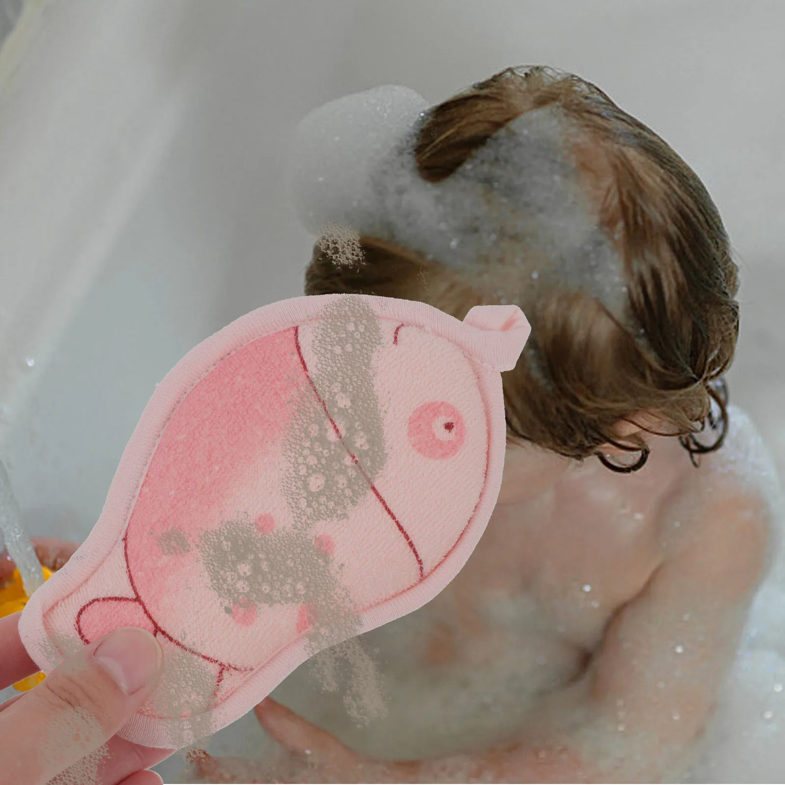 

3 Pcs Bath Cotton Sponge Stuff for Babies Folding Bathing Sponges Premium