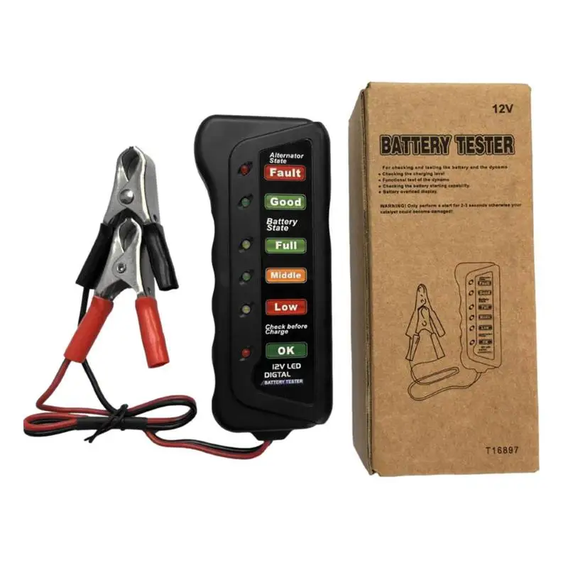 Car Battery Tester Automotive 12V Universal Automotive Battery Analyzer Car Diagnostic Tool Auto Battery Repair Checker Fault