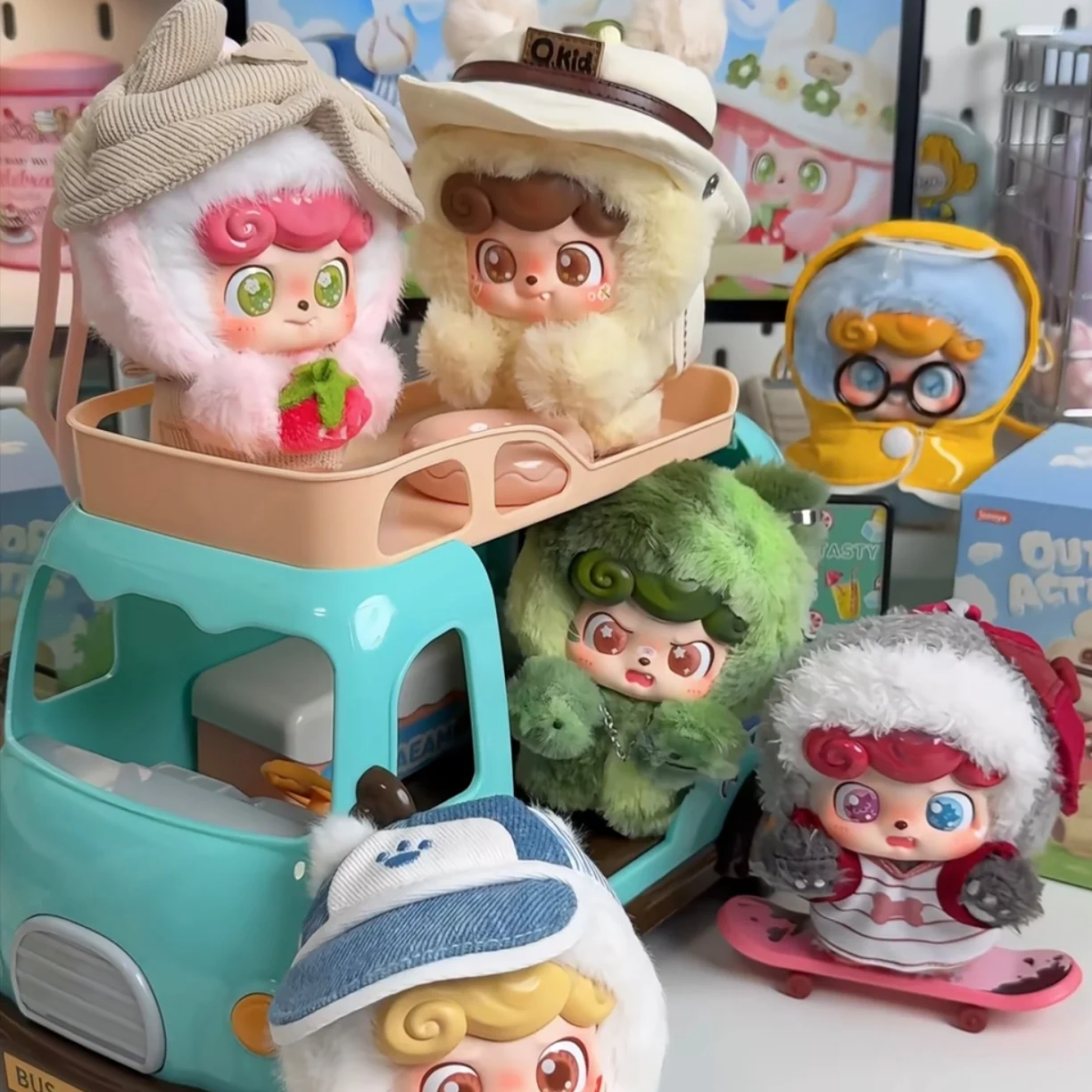 

Оригинальная новая серия Q Treasure Today Go Out To Play, слепая коробка, модная игрушка, мини-кукла, подарок для девочки, милая мультяшная декоративная сумка, кулон