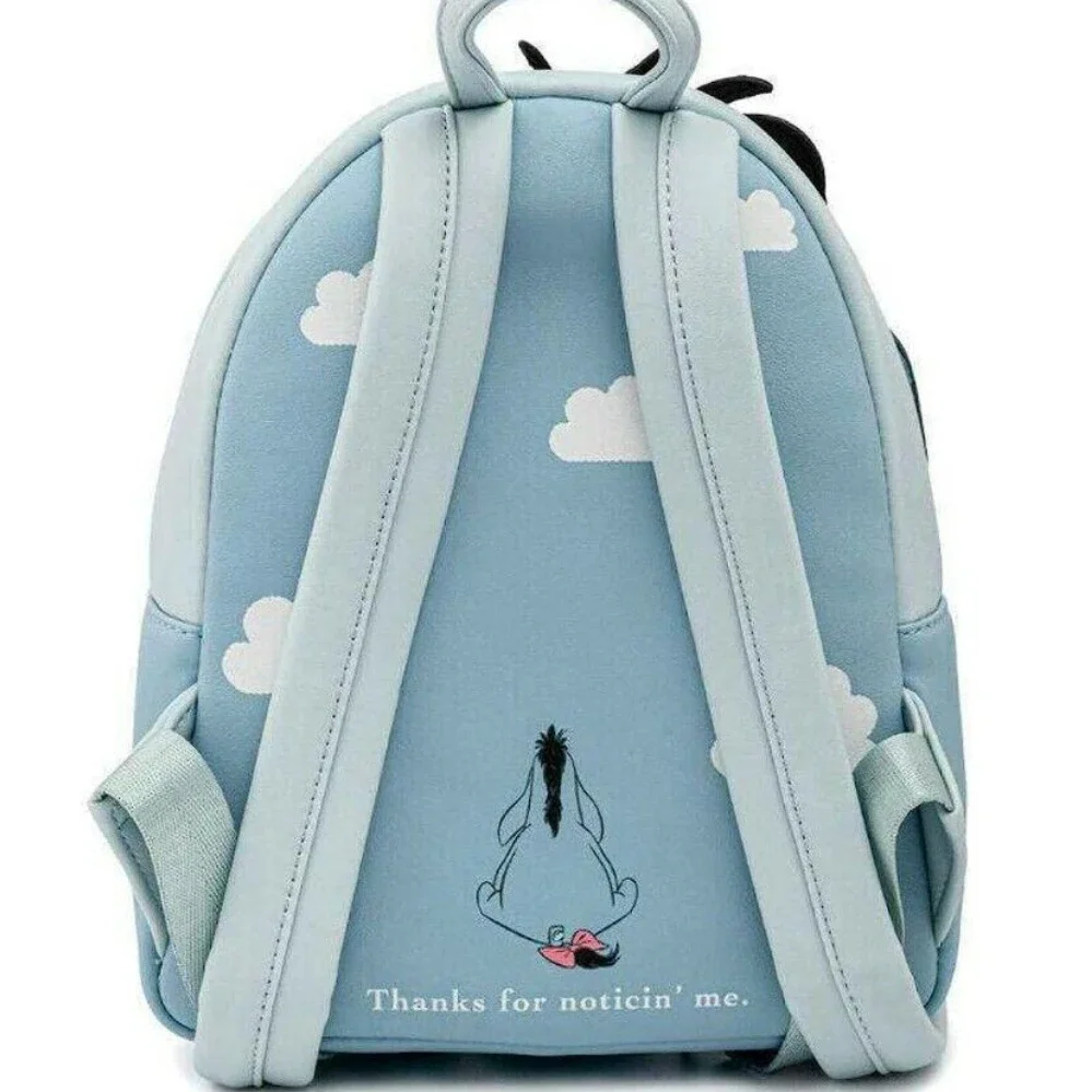 Loungefly Disney Winnie The Pooh Figure Eeyore Cosplay Anime Backpacks Cute Cartoon PU Leather Mini Backpack