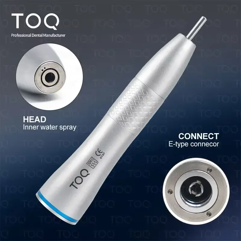 Dental Low Speed Handpiece Inner Water Spray Air Turbine Straight Handpiece  1: 1 straight machine