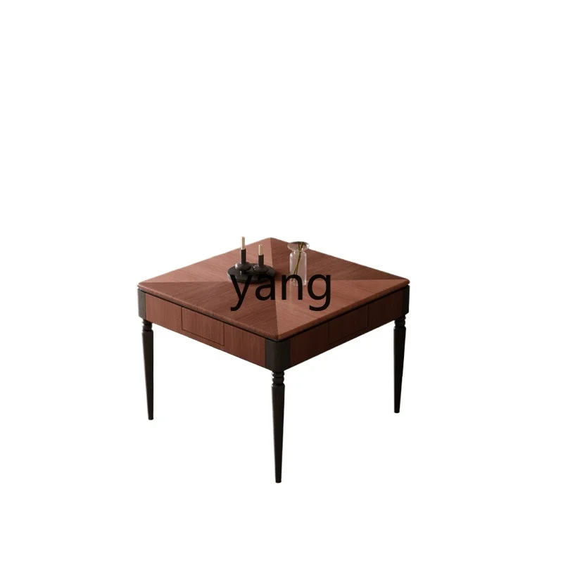 

LTT antique dining table mahjong table integrated household automatic multi-function solid mahjong machine silent
