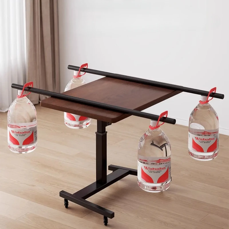 Solid Wood Folding Standing Desk Adjustable Height Computer Table Mobile Bedside Workstation Study