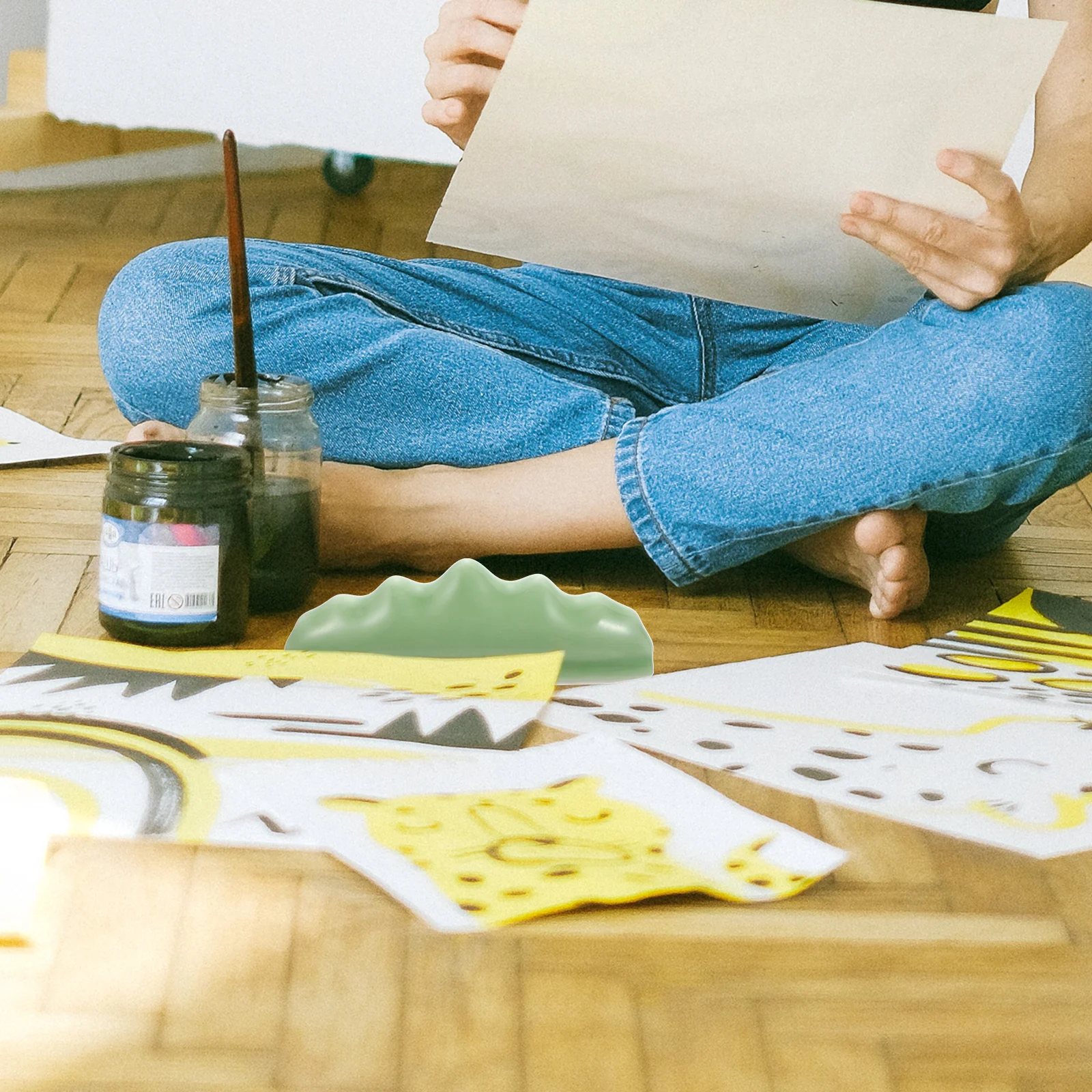 حامل فرشاة الخط السيراميكي، حامل فرشاة الكتابة، قاعدة ناعمة، وضع مستقر، ديكور منزلي للمكتب، براعة ممتازة #1