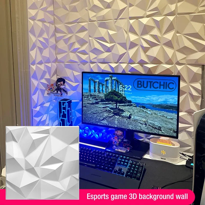 

30x30 см шампанское золотого цвета игра 3D стеновая панель блестящее золото 3D стикер на стену свадебная вечеринка фон настенное искусство бумага под дерево