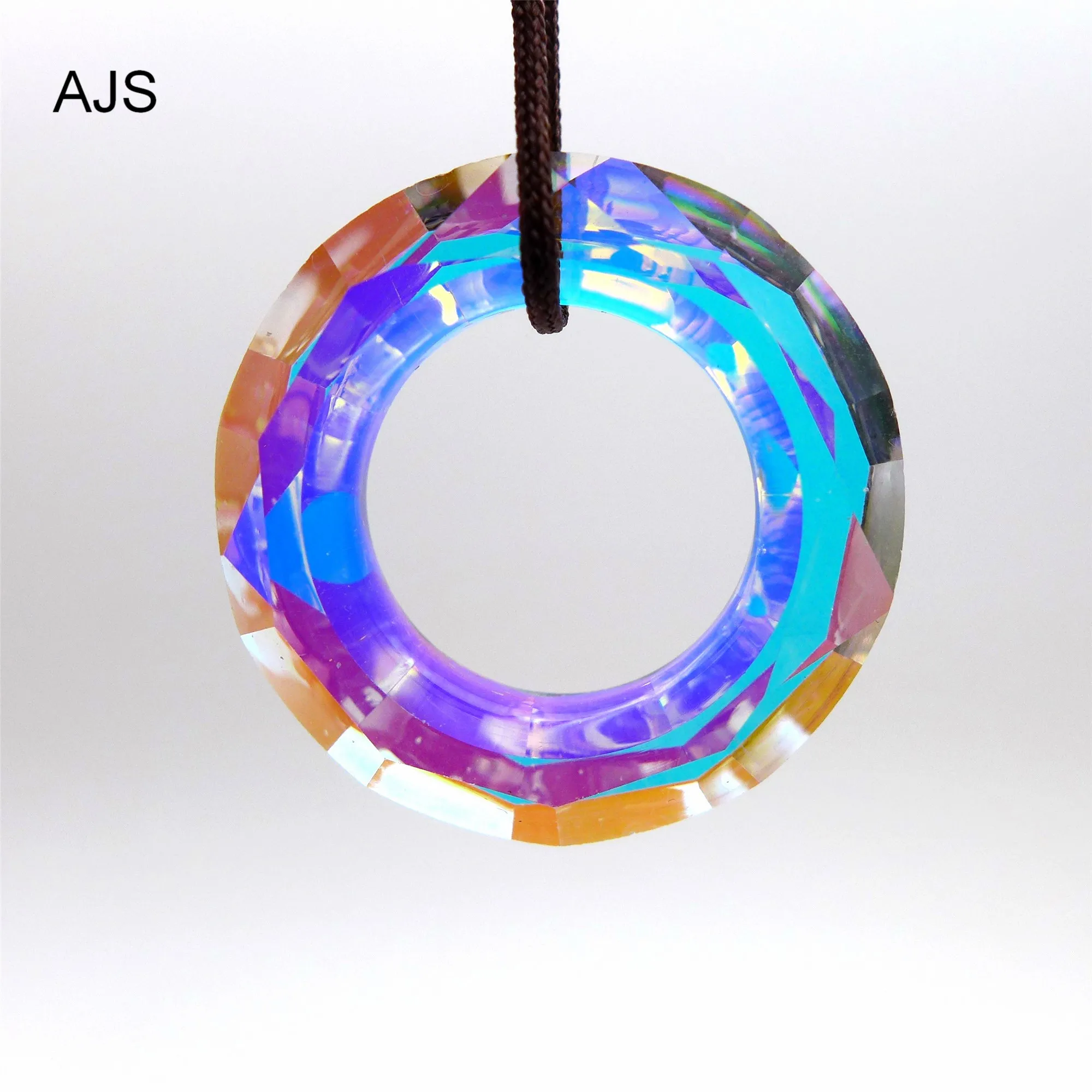 30MM 4139 Crystal Pendants Ring Circle Feng Shui Necklace Lamp Glass Hanging Beads Chimes Chandelier Earrings 18pc Free Shipping