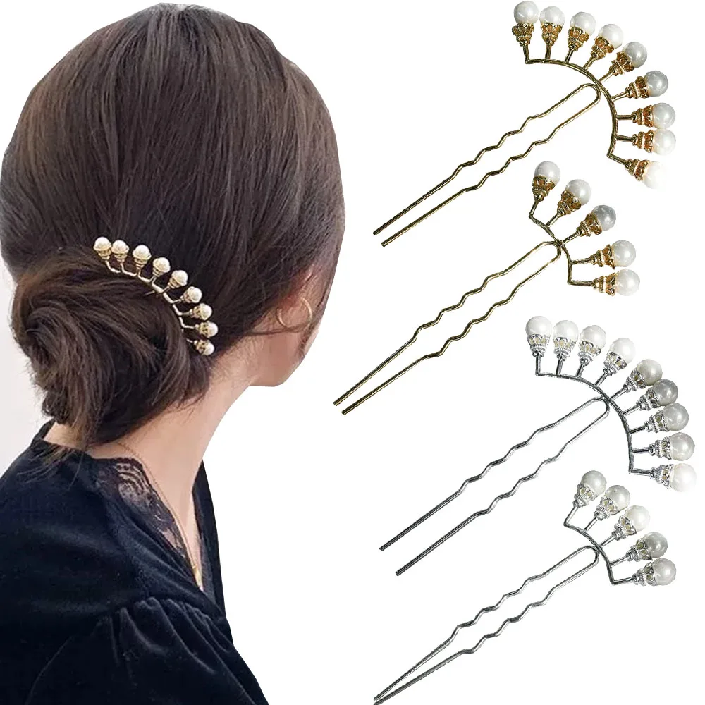 

1pc Chinese Style Pearl Hairpin Simple Fashion Retro Hairpin Hair Accessories Lightweight And Easy To Carry Hair Accessories New