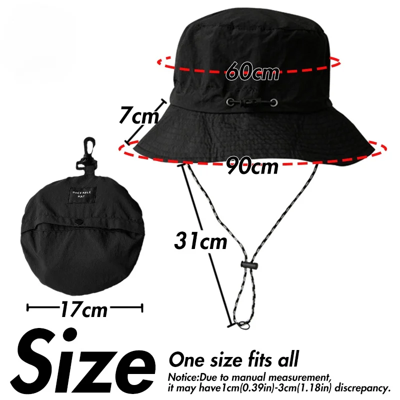 Waterproof Bucket Hat for Women Men Rain Hat UPF 50+ Wide Brim Boonie Sun Hat Foldable Summer Floppy Beach Fishing Safari Hat