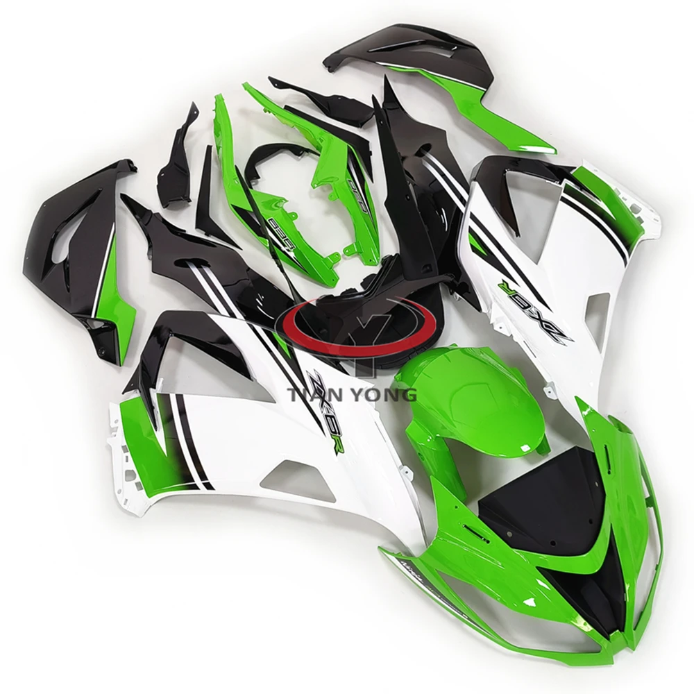 Bodywork Cowling Bright green and white gradient letters Motorcycle For ZX6R 2013-2018 ZX 6R 636 Full Fairing Kit Injection